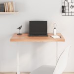vidaXL Blat de masă maro 80x40x(2-4) cm, lemn masiv stejar tratat vidaXL Blat de masă maro 80x40x(2-4) cm, lemn masiv stejar tratat