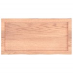 vidaXL Blat de masă maro 80x40x(2-6) cm, lemn masiv stejar tratat