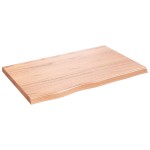 vidaXL Blat de masă maro 80x50x(2-4) cm, lemn masiv stejar tratat vidaXL Blat de masă maro 80x50x(2-4) cm, lemn masiv stejar tratat