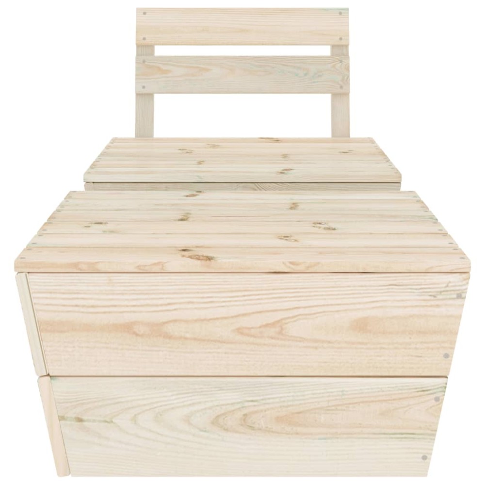 vidaXL Set mobilier de grădină, 2 piese, lemn de molid tratat