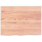 vidaXL Blat de masă maro 80x60x(2-4) cm, lemn masiv stejar tratat vidaXL Blat de masă maro 80x60x(2-4) cm, lemn masiv stejar tratat
