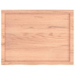 vidaXL Blat de masă maro 80x60x(2-6) cm, lemn masiv stejar tratat vidaXL Blat de masă maro 80x60x(2-6) cm, lemn masiv stejar tratat