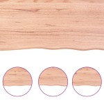 vidaXL Blat de masă maro 100x60x(2-4) cm, lemn masiv stejar tratat vidaXL Blat de masă maro 100x60x(2-4) cm, lemn masiv stejar tratat