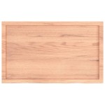 vidaXL Blat de masă maro 100x60x(2-6) cm, lemn masiv stejar tratat