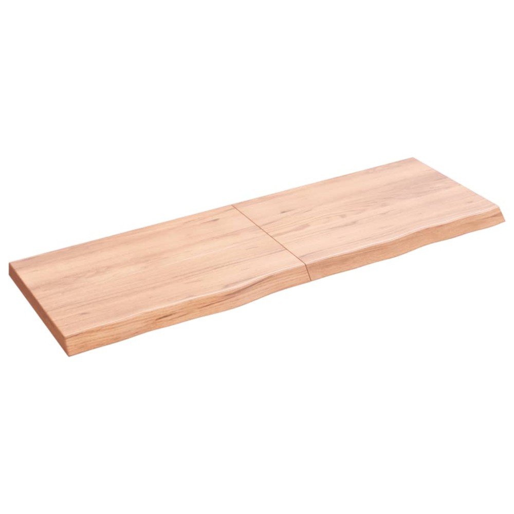 vidaXL Blat de masă maro 120x40x(2-4) cm, lemn masiv stejar tratat