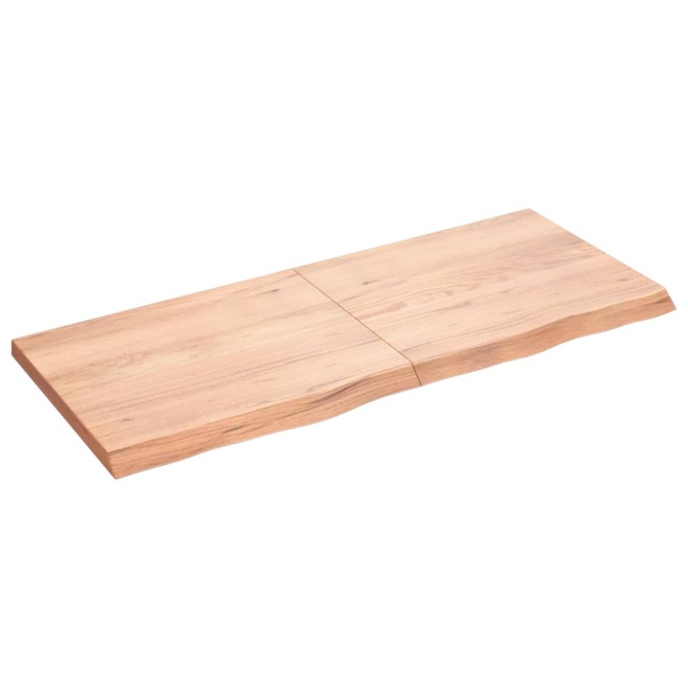 vidaXL Blat de masă maro 120x50x(2-4) cm, lemn masiv stejar tratat