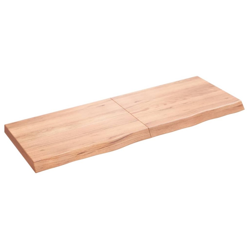 vidaXL Blat de masă maro 140x50x(2-6) cm, lemn masiv stejar tratat