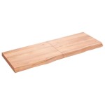 vidaXL Blat de masă maro 140x50x(2-6) cm, lemn masiv stejar tratat vidaXL Blat de masă maro 140x50x(2-6) cm, lemn masiv stejar tratat