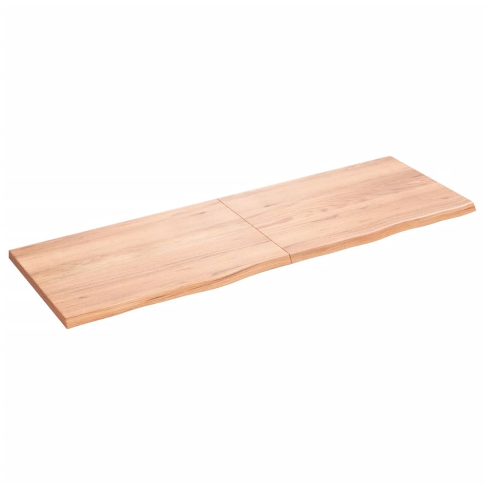 vidaXL Blat de masă maro 180x60x(2-4) cm, lemn masiv stejar tratat
