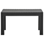 vidaXL Masă de grădină, antracit, 58x58x41 cm, PP ratan vidaXL Masă de grădină, antracit, 58x58x41 cm, PP ratan