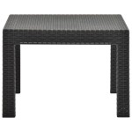 vidaXL Masă de grădină, antracit, 58x58x41 cm, PP ratan vidaXL Masă de grădină, antracit, 58x58x41 cm, PP ratan