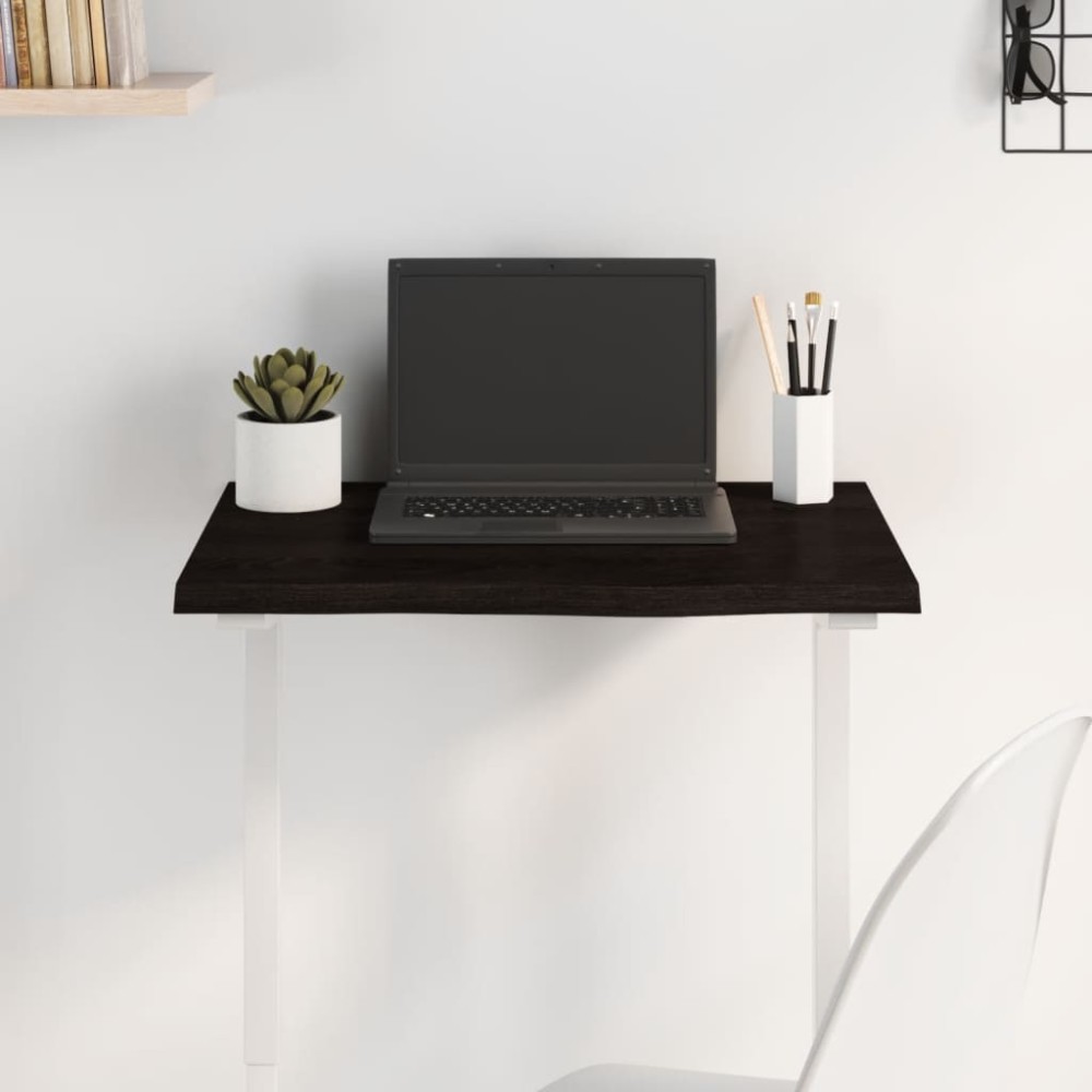 vidaXL Blat de masă maro închis 60x40x2cm, lemn masiv de stejar tratat