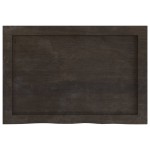 vidaXL Blat de masă maro 60x40x(2-4) cm, lemn masiv stejar tratat vidaXL Blat de masă maro 60x40x(2-4) cm, lemn masiv stejar tratat