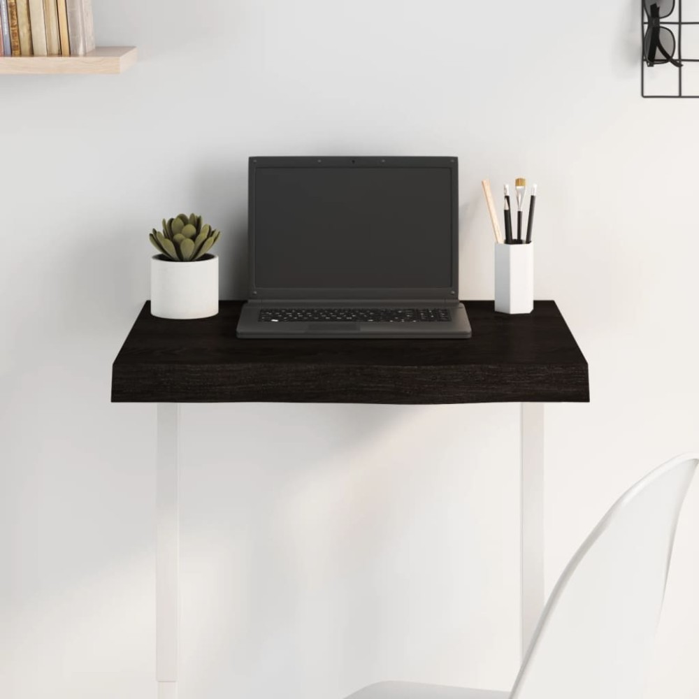 vidaXL Blat de masă maro 60x40x(2-6) cm, lemn masiv stejar tratat