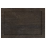 vidaXL Blat de masă maro 60x40x(2-6) cm, lemn masiv stejar tratat vidaXL Blat de masă maro 60x40x(2-6) cm, lemn masiv stejar tratat