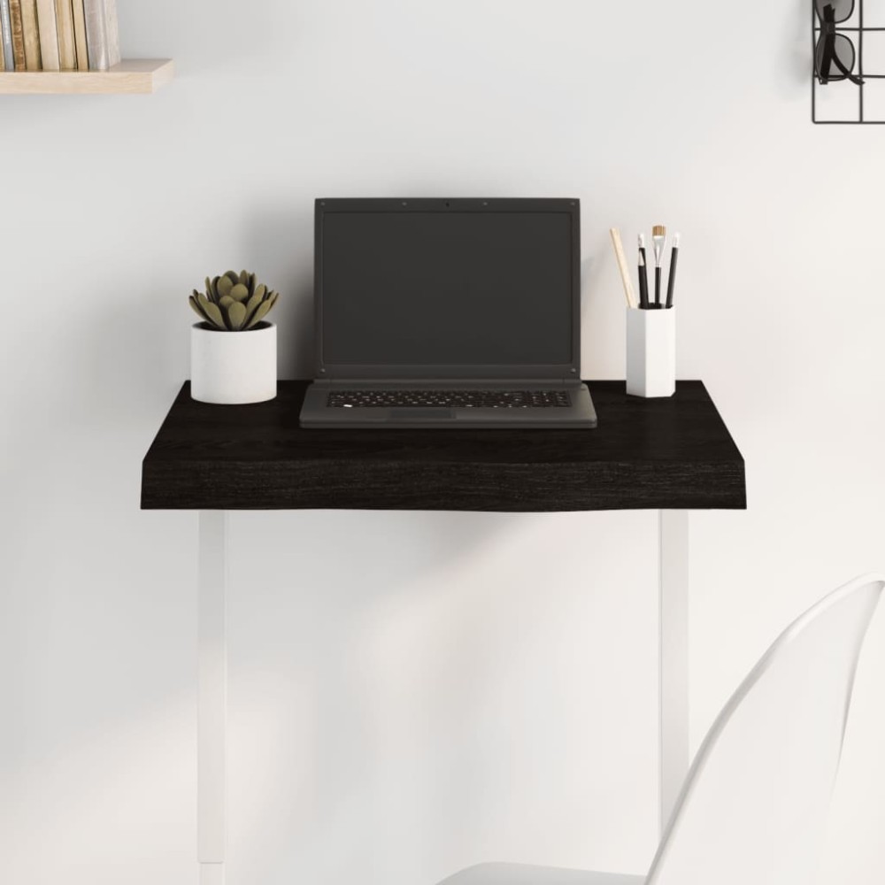 vidaXL Blat de masă maro 60x50x(2-6) cm, lemn masiv stejar tratat