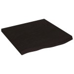 vidaXL Blat de masă maro 60x60x(2-4) cm, lemn masiv stejar tratat