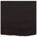 vidaXL Blat de masă maro 60x60x(2-4) cm, lemn masiv stejar tratat
