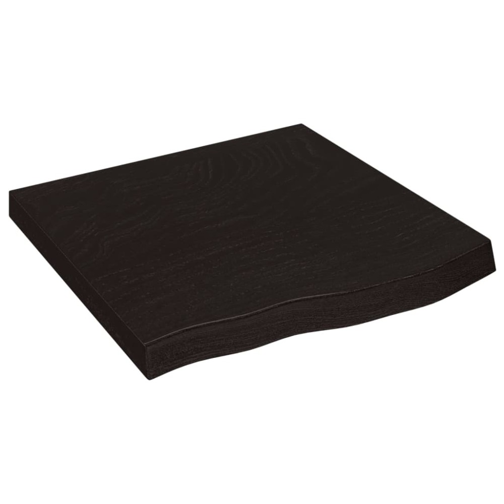 vidaXL Blat de masă maro 60x60x(2-6) cm, lemn masiv stejar tratat