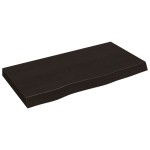 vidaXL Blat de masă maro 80x40x(2-6) cm, lemn masiv stejar tratat vidaXL Blat de masă maro 80x40x(2-6) cm, lemn masiv stejar tratat