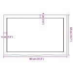 vidaXL Blat de masă maro închis 80x50x2cm, lemn masiv de stejar tratat