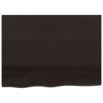 vidaXL Blat de masă maro 80x60x(2-6) cm, lemn masiv stejar tratat vidaXL Blat de masă maro 80x60x(2-6) cm, lemn masiv stejar tratat