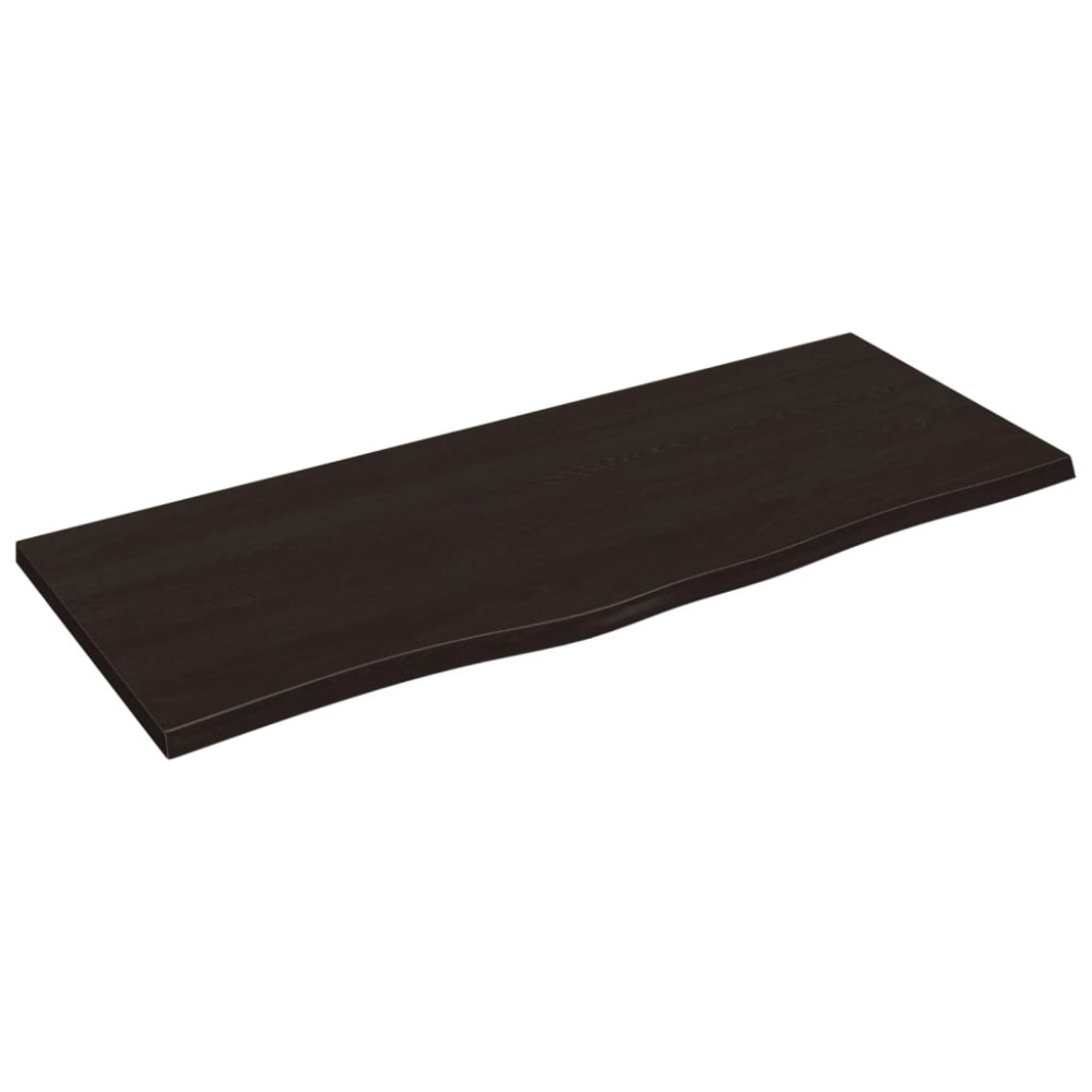 vidaXL Blat de masă maro închis 100x40x2cm lemn masiv de stejar tratat