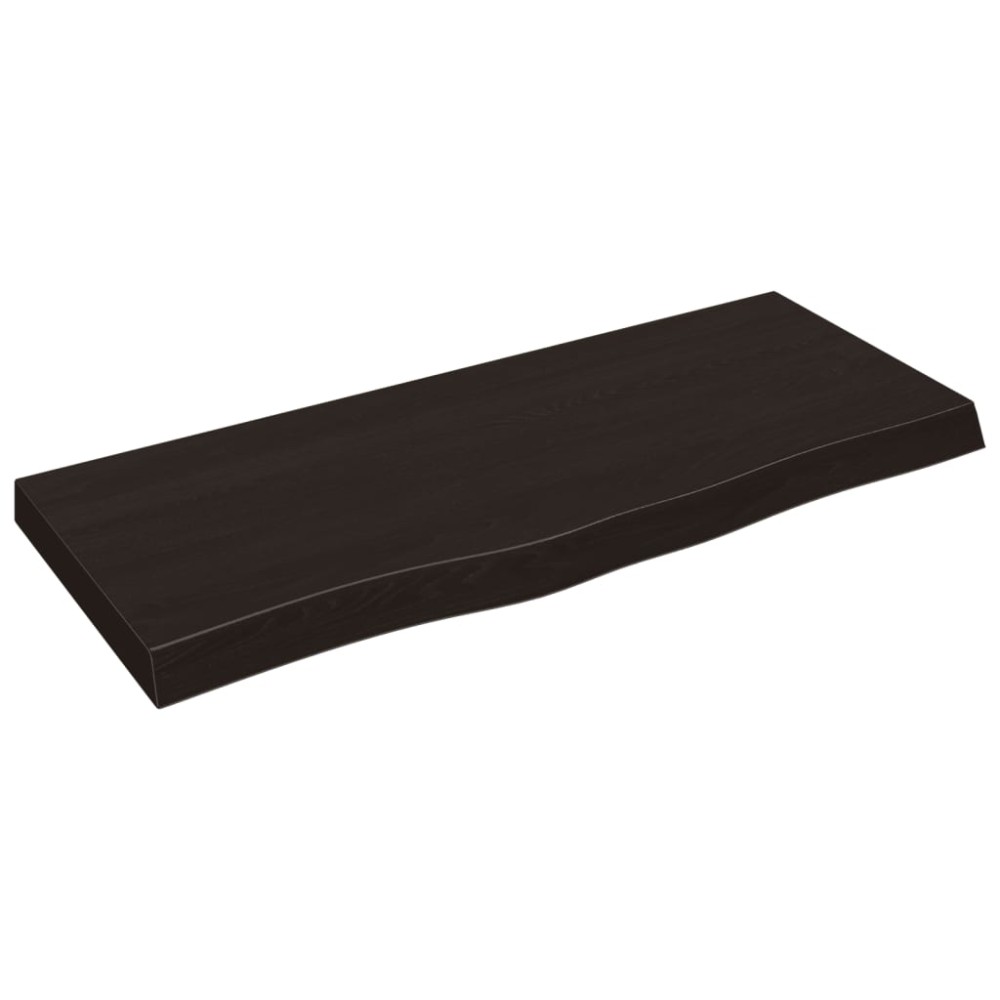 vidaXL Blat de masă maro 100x40x(2-6) cm, lemn masiv stejar tratat