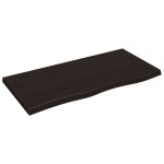 vidaXL Blat de masă maro 100x50x(2-4) cm, lemn masiv stejar tratat vidaXL Blat de masă maro 100x50x(2-4) cm, lemn masiv stejar tratat