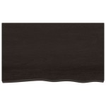 vidaXL Blat de masă maro închis 100x60x2cm lemn masiv de stejar tratat vidaXL Blat de masă maro închis 100x60x2cm lemn masiv de stejar tratat