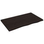 vidaXL Blat de masă maro 100x60x(2-4) cm, lemn masiv stejar tratat vidaXL Blat de masă maro 100x60x(2-4) cm, lemn masiv stejar tratat