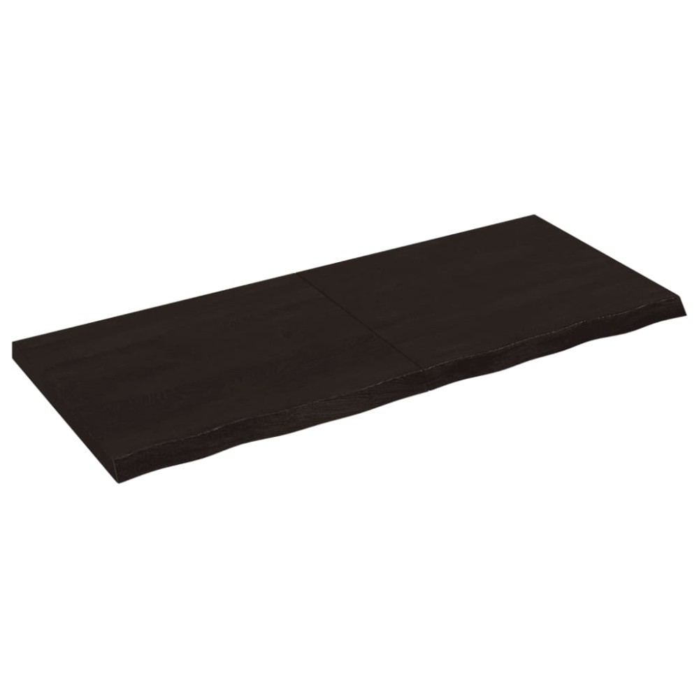 vidaXL Blat de masă maro 120x50x(2-4) cm, lemn masiv stejar tratat