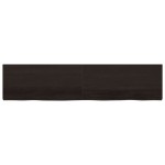 vidaXL Blat de masă maro 220x50x(2-6) cm, lemn masiv stejar tratat