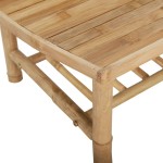 vidaXL Set mobilier de grădină, perne gri închis, 3 piese, bambus