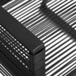vidaXL Set mobilier de grădină, 5 piese, negru, ratan PVC