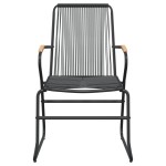 vidaXL Set mobilier de grădină, 5 piese, negru, ratan PVC