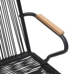 vidaXL Set mobilier de grădină, 5 piese, negru, ratan PVC