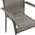 vidaXL Set mobilier de grădină, 5 piese, gri, poliratan vidaXL Set mobilier de grădină, 5 piese, gri, poliratan