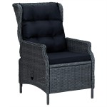 vidaXL Set mobilier de grădină, 5 piese, gri închis, poliratan vidaXL Set mobilier de grădină, 5 piese, gri închis, poliratan