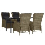 vidaXL Set mobilier de grădină, 5 piese, maro, poliratan vidaXL Set mobilier de grădină, 5 piese, maro, poliratan