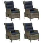 vidaXL Set mobilier de grădină, 5 piese, maro, poliratan vidaXL Set mobilier de grădină, 5 piese, maro, poliratan