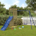 vidaXL Set de joacă pentru exterior, lemn de pin impregnat vidaXL Set de joacă pentru exterior, lemn de pin impregnat