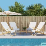 vidaXL Prosoape de plajă, 4 buc., alb, 60x135 cm, textil 400 GSM vidaXL Prosoape de plajă, 4 buc., alb, 60x135 cm, textil 400 GSM