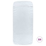 vidaXL Prosoape de plajă, 4 buc., alb, 60x135 cm, textil 400 GSM vidaXL Prosoape de plajă, 4 buc., alb, 60x135 cm, textil 400 GSM