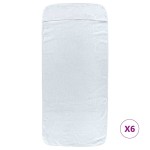 vidaXL Prosoape de plajă, 6 buc., alb, 60x135 cm, textil 400 GSM vidaXL Prosoape de plajă, 6 buc., alb, 60x135 cm, textil 400 GSM
