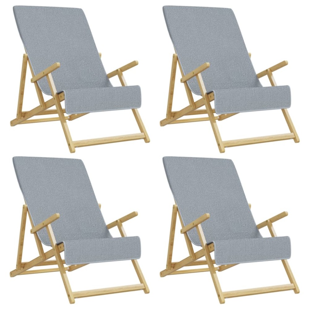vidaXL Prosoape de plajă, 4 buc., gri, 60x135 cm, textil 400 GSM