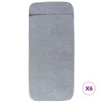 vidaXL Prosoape de plajă 6 buc. gri 60x135 cm textil 400 GSM vidaXL Prosoape de plajă 6 buc. gri 60x135 cm textil 400 GSM