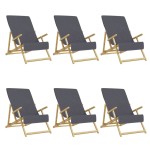 vidaXL Prosoape de plajă, 6 buc., antracit, 60x135 cm, textil 400 GSM vidaXL Prosoape de plajă, 6 buc., antracit, 60x135 cm, textil 400 GSM