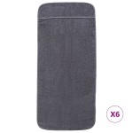 vidaXL Prosoape de plajă, 6 buc., antracit, 60x135 cm, textil 400 GSM vidaXL Prosoape de plajă, 6 buc., antracit, 60x135 cm, textil 400 GSM