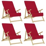 vidaXL Prosoape de plajă, 4 buc., vișiniu, 60x135 cm, textil, 400 GSM vidaXL Prosoape de plajă, 4 buc., vișiniu, 60x135 cm, textil, 400 GSM